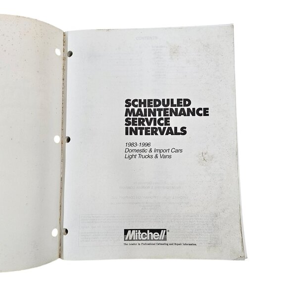 Mitchell Maintenance Service Intervals 1983 - 96 Domestic Import Cars Truck Vans - Picture 5 of 13